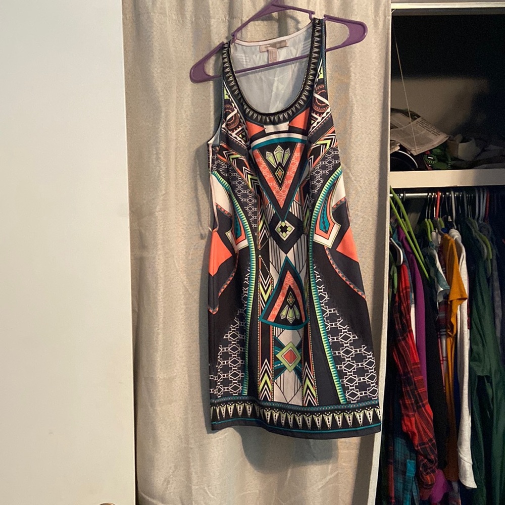 Short tight fun geometric dress!